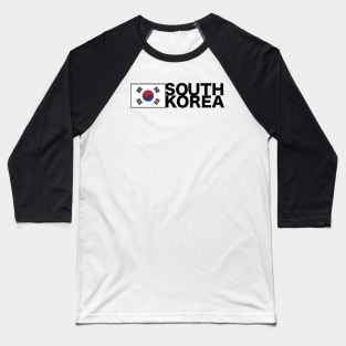 South Korea Flag Baseball T-Shirt